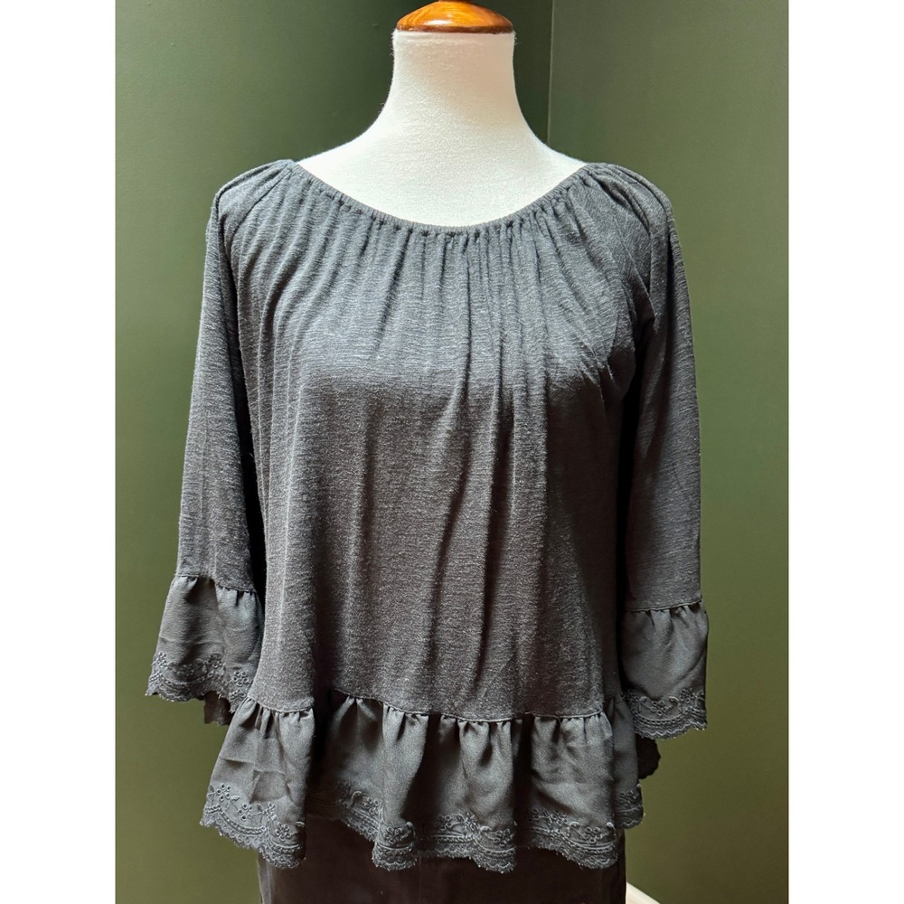 Sanctuary Ruffle Hem 3/4‎ Sleeve Blouse